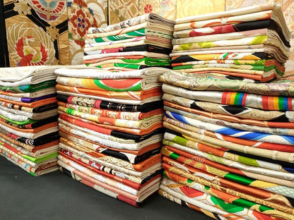 平和屋本店■袋帯 西陣 まとめて100点 向かい鳳凰 鶴 向かい蝶 風景 更紗 花柄 宝相華 佐賀錦 金銀糸 など 未使用品あり 全て正絹 se4222