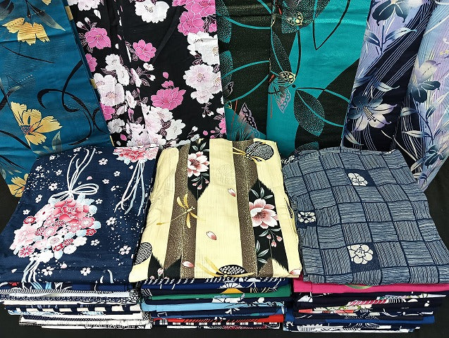 平和屋着物■浴衣 まとめて 45点 蝶 蜻蛉 花柄 綿絽 注染 金彩 など 着用可能多数 未使用品あり mmm1404