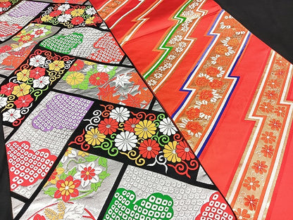 平和屋本店■子供帯 まとめて 35点 鶴 折り鶴 鳥 蝶 花柄 七宝 正倉院 金銀糸 など 着用可能多数 未使用品あり mmm1399
