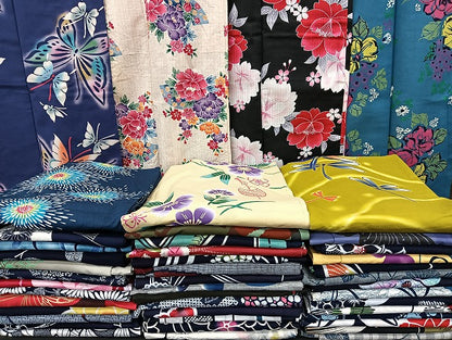 平和屋着物■浴衣 まとめて 45点 蝶 蜻蛉 花柄 ラメ 注染 暈し染め 金彩 など 着用可能多数 未使用品あり mmm1406