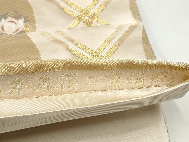 平和屋本店▼西陣　全通柄袋帯　傘松閣天井絵　証紙付き　正絹　逸品　CABL4972hy