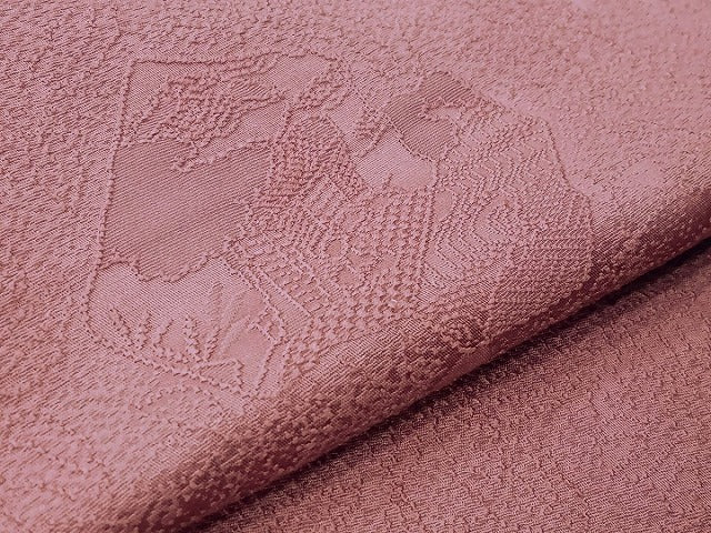 平和屋着物●上質な色無地　草木染　北斗星　長春色　反端付き　正絹　逸品　AABL1083cs