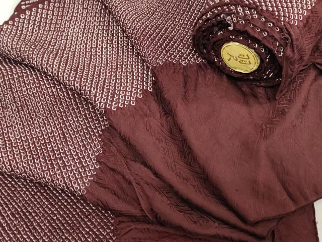 平和屋着物▼羽織・コート　反物　羽尺　総絞り　霞文　逸品　未使用　DABJ0884zy