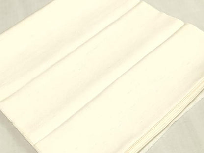 平和屋着物▼白生地　反物　着尺　生成り色　御召縮緬　逸品　未使用　DABJ0878zy