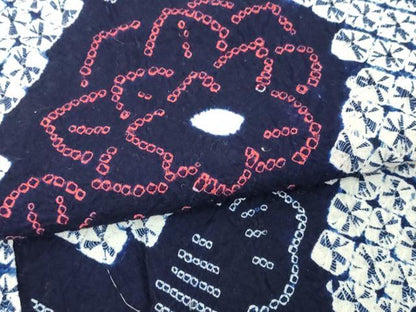 平和屋着物∴夏物　浴衣　有松鳴海絞り　花繋ぎ　綿　逸品　DABJ4236cd
