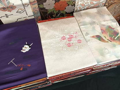 平和屋着物■名古屋帯 まとめて100点 鳥 蝶 花柄 能面 宝相華 アンティーク 駒刺繍 金彩 金銀糸 着用可能多数 未使用品有 全て正絹 mmm1409