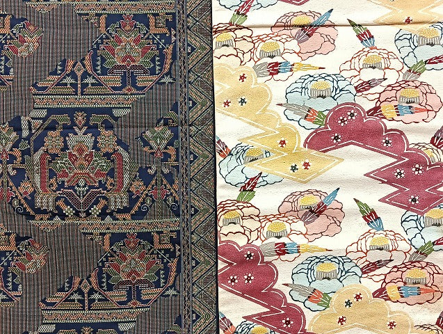 平和屋着物■名古屋帯 まとめて100点 鳥 蝶 風景 更紗 花柄 寿字 眼鏡織 型染め 金銀糸 など 着用可能多数 未使用品あり 全て正絹 mmm1412