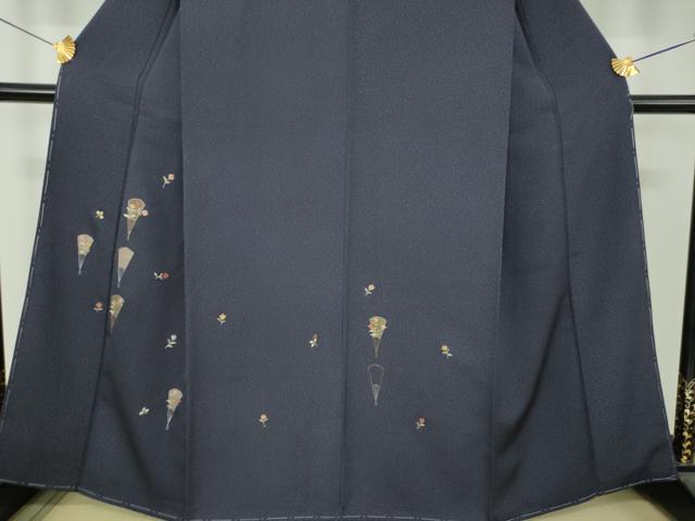 平和屋着物●訪問着　総刺繍　扇面花文　金糸　正絹　逸品　未使用　DABI6621ps