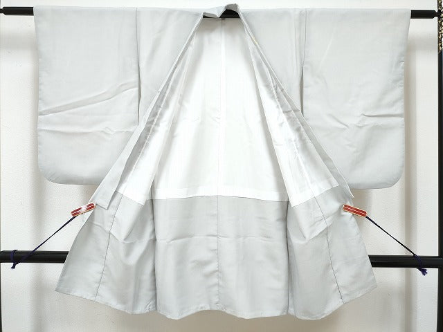 平和屋着物[]七五三　男の子　祝着・羽織・長襦袢(単衣)・行灯袴セット　灰黄緑色　鷹　鷲　立波松文　洗える着物　DABG3365ma