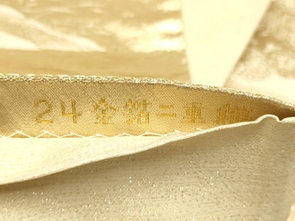 平和屋本店▼六通柄袋帯　風景文　24K金箔二重織　正絹　逸品　DABJ3996du