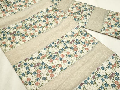 平和屋着物＊夏物　九寸名古屋帯　唐織　草花文　正絹　逸品　CABL2266fb