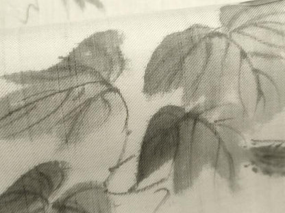 平和屋着物＊夏物　九寸開き名古屋帯　手描き　成り物　正絹　逸品　CABL2278fb