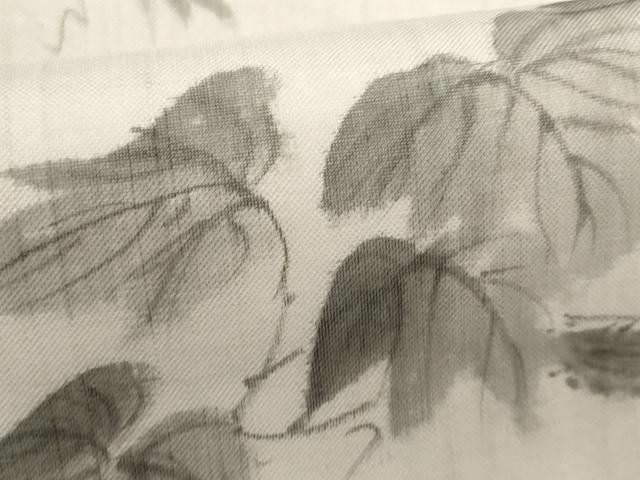平和屋着物＊夏物　九寸開き名古屋帯　手描き　成り物　正絹　逸品　CABL2278fb