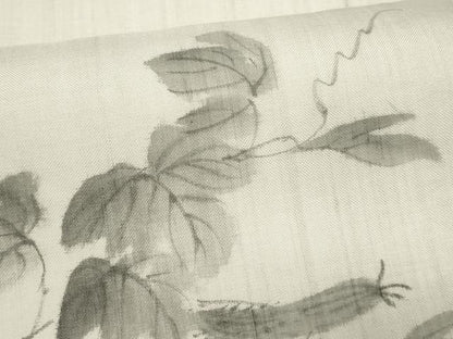 平和屋着物＊夏物　九寸開き名古屋帯　手描き　成り物　正絹　逸品　CABL2278fb