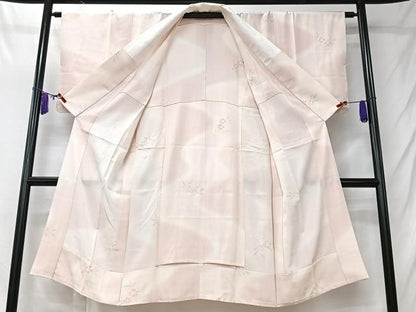 平和屋着物■長襦袢　無双仕立て　舞桜文　正絹　逸品　CABK9771xe