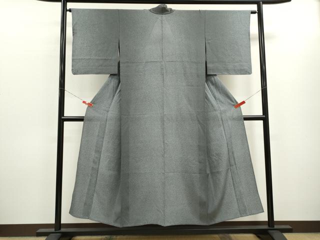 平和屋着物＊夏物　小紋　絽　あられ　正絹　逸品　CABK6741ze