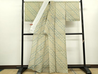 平和屋着物＊夏物　紗紬　蜘蛛絞り　正絹　逸品　CABK6738ze