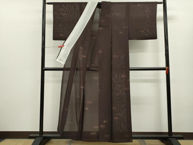 平和屋着物＊夏物　小紋　丸文　金彩　正絹　逸品　CABK6743ze