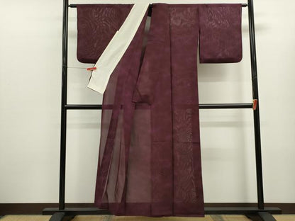 平和屋着物＊夏物　色留訪問着　絽　枝葉紋紗　暈し染め　正絹　逸品　CABK6763ze