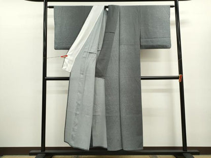 平和屋着物＊夏物　小紋　絽　あられ　正絹　逸品　CABK6741ze