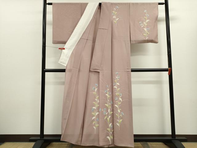 平和屋着物＊夏物　訪問着　絽　草花文　銀彩　正絹　逸品　CABK6768ze