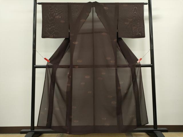 平和屋着物＊夏物　小紋　丸文　金彩　正絹　逸品　CABK6743ze