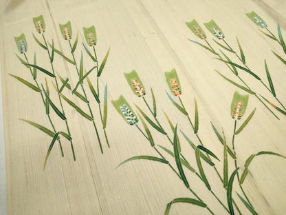 平和屋着物＊夏物　訪問着　紗紬　稲穂　正絹　逸品　CABK6771ze