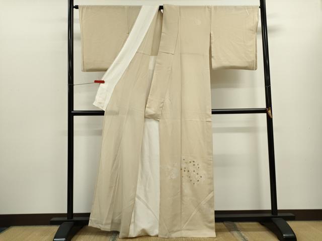 平和屋着物＊夏物　訪問着　絽　刺繍　舞花文　金銀彩　正絹　逸品　CABK6778ze