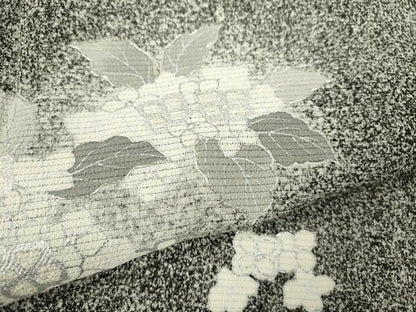 平和屋着物＊夏物　訪問着　駒刺繍　絽縮緬　紫陽花　たたき染め　銀彩　正絹　逸品　CABK6775ze