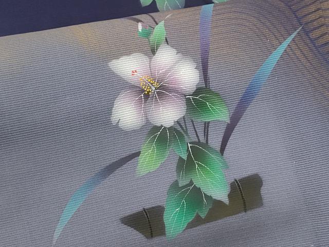 平和屋着物＊夏物　訪問着　絽　朝顔　暈し染め　金彩　正絹　逸品　未使用　CABK6770ze