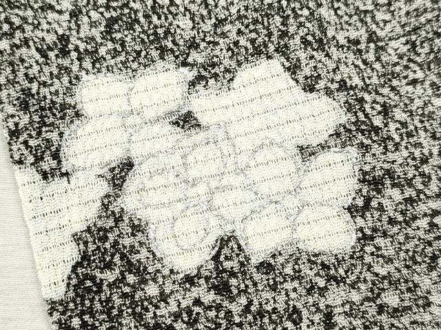 平和屋着物＊夏物　訪問着　駒刺繍　絽縮緬　紫陽花　たたき染め　銀彩　正絹　逸品　CABK6775ze