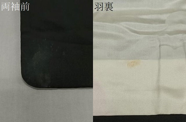 平和屋着物＃抽象文様　黒地　金彩　やまと誂製　正絹　逸品　CABL4117ua