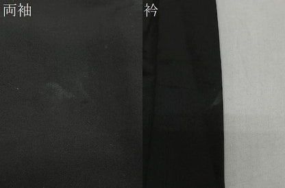 平和屋着物＃羽織　寿光織　鏡裏花文　黒地　金銀糸　正絹　逸品　CABL4143ua