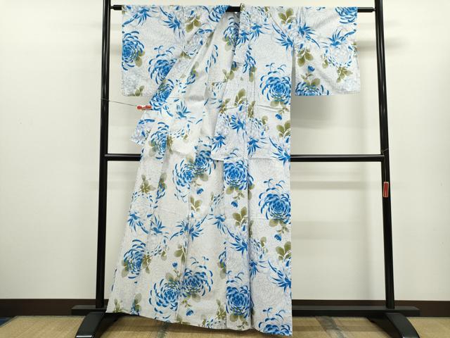 平和屋着物∴夏物　浴衣　乱菊　綿　逸品　CABK6792ze