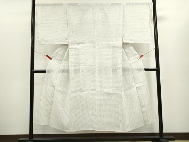 平和屋着物＊夏物　男性　本場小千谷ちぢみ　絣文様　麻　逸品　CABK6785ze