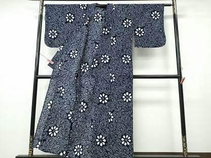 平和屋着物∴夏物　浴衣　有松鳴海絞り　舞菊尽くし　綿　逸品　CABK5464ng