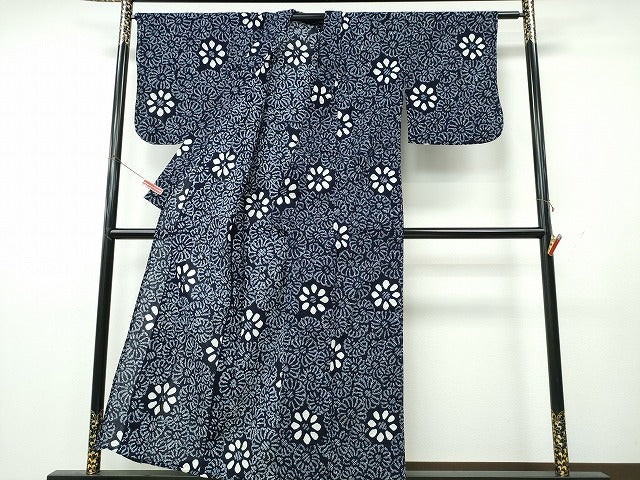 平和屋着物∴夏物　浴衣　有松鳴海絞り　舞菊尽くし　綿　逸品　CABK5464ng