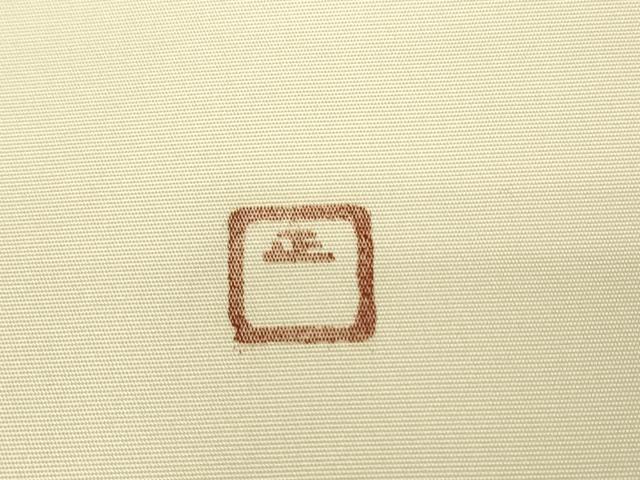 平和屋着物●塩瀬　九寸名古屋帯　作家物　老松文　手描き　金彩　正絹　逸品　DABJ1427az