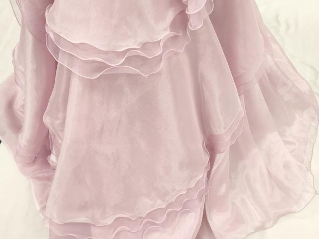 平和屋本店●極上　カラードレス　婚礼　結婚式　披露宴　花嫁　演奏会　発表会　ステージ　FANCY　ピンク　フリル　逸品　DZAA12416kh6