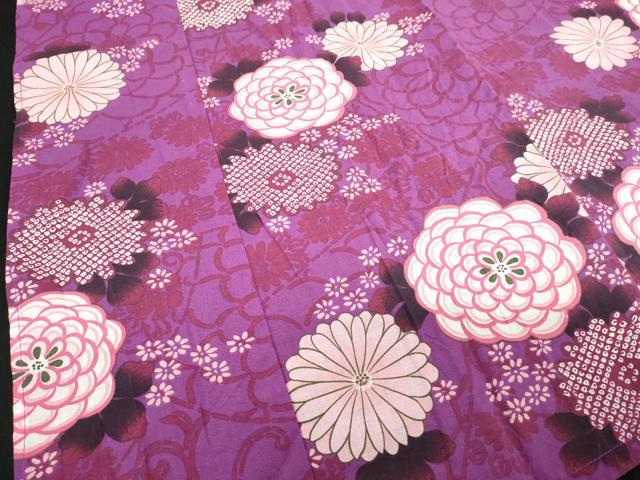 平和屋着物∴夏物　浴衣　草花文　綿　逸品　DABJ4338cd