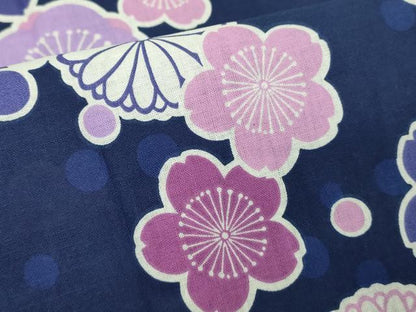 平和屋着物∴夏物　浴衣　舞梅文　綿　逸品　DABJ4323cd