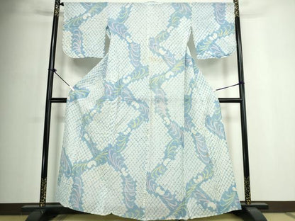 平和屋着物∴夏物　浴衣　有松鳴海絞り　乱菊　綿　逸品　DABJ4308cd