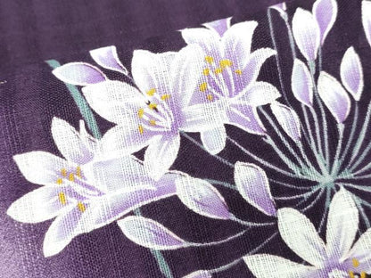 平和屋着物∴夏物　浴衣　草花文　綿　逸品　DABJ4331cd