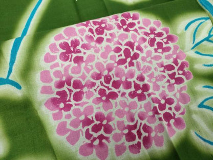 平和屋着物∴夏物　浴衣　注染　紫陽花　綿　逸品　DABJ4329cd