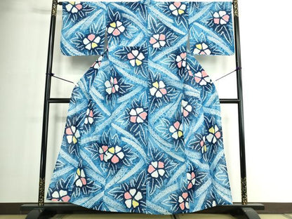 平和屋着物∴夏物　浴衣　有松鳴海絞り　綿　逸品　DABJ4327cd