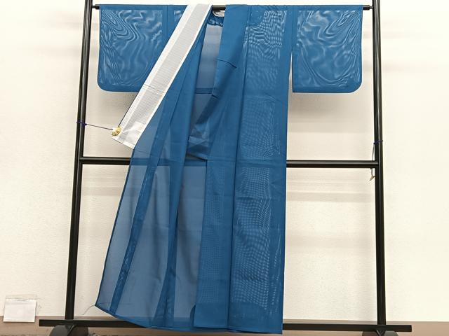 平和屋着物＊夏物　色無地　絽　熨斗目花色　洗える着物　BAAY4442hv
