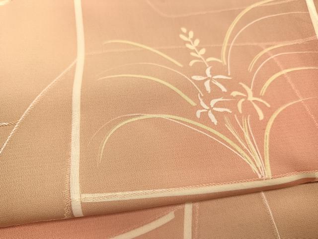 平和屋着物■上質な小紋　手描き　草花文　暈し染め　正絹　逸品　BAAY4602hv