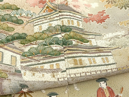 平和屋着物■豪華色留袖　作家物　大名行列　暈し染め　金糸　正絹　逸品　未使用　BAAY5499yc