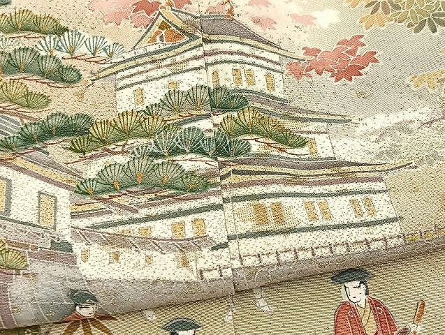 平和屋着物■豪華色留袖　作家物　大名行列　暈し染め　金糸　正絹　逸品　未使用　BAAY5499yc
