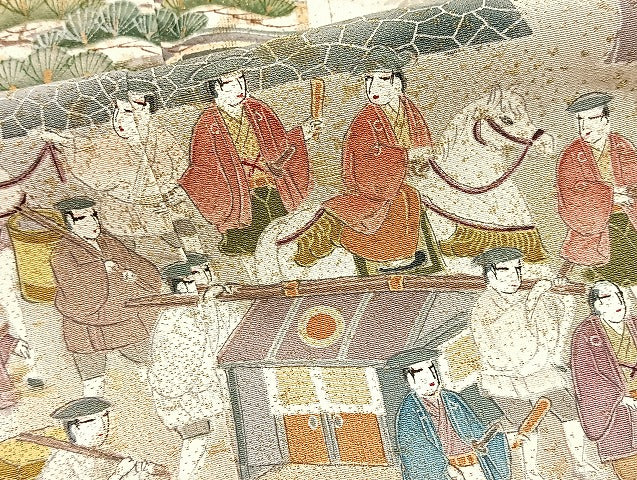 平和屋着物■豪華色留袖　作家物　大名行列　暈し染め　金糸　正絹　逸品　未使用　BAAY5499yc